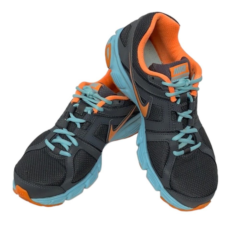 Nike Downshifter 5 Gray Blue Orange Running Shoes